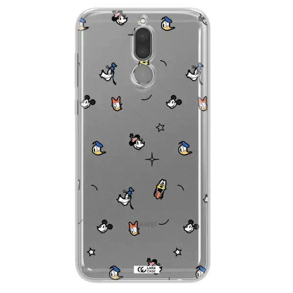 Disney Face Pattern Huawei Mate 10 Lite Clear Tpu Case