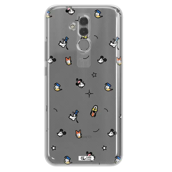 Disney Face Pattern Huawei Mate 20 Lite Clear Tpu Case