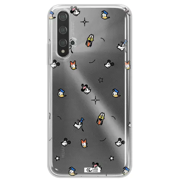 Disney Face Pattern Huawei Nova 5T Clear Tpu Case