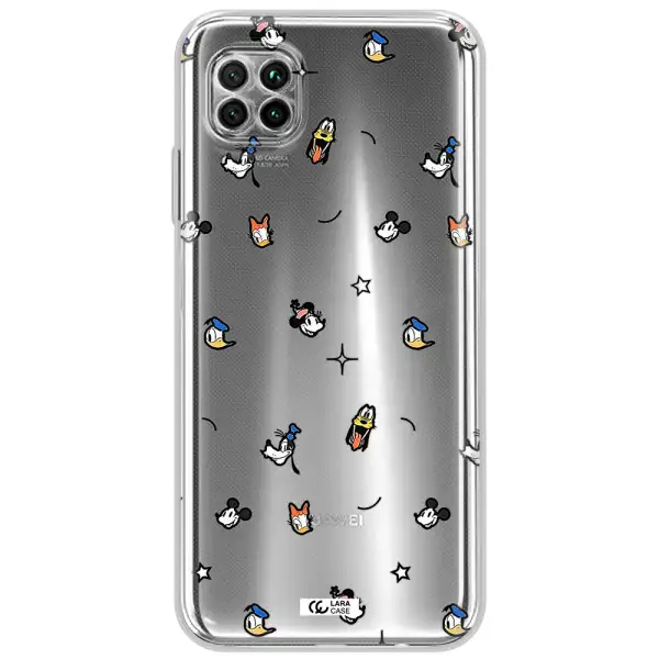 Disney Face Pattern Huawei Nova 7I Clear Tpu Case