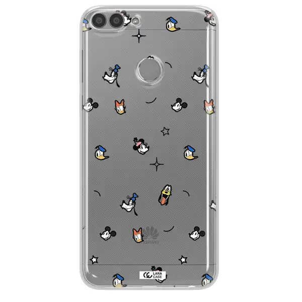 Disney Face Pattern Huawei P Smart 2017 Clear Tpu Case