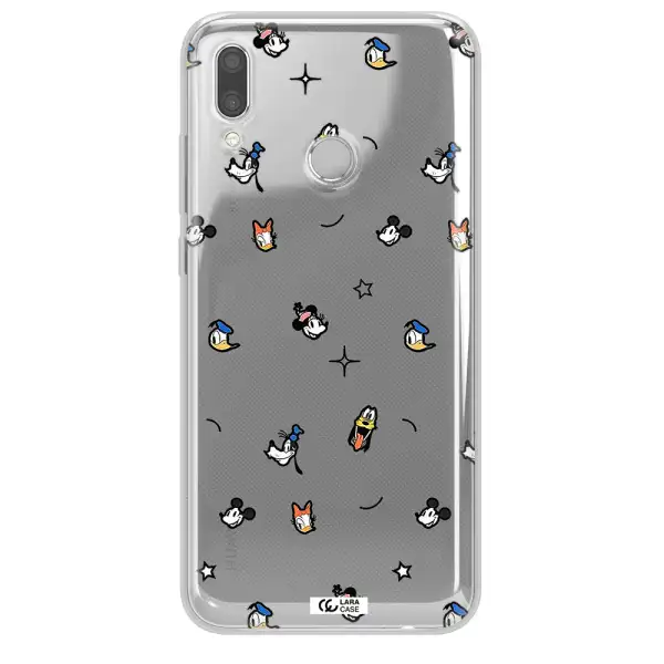 Disney Face Pattern Huawei P Smart 2019 Clear Tpu Case