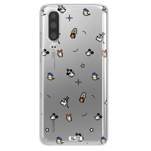 Disney Face Pattern Huawei P30 Clear Tpu Case