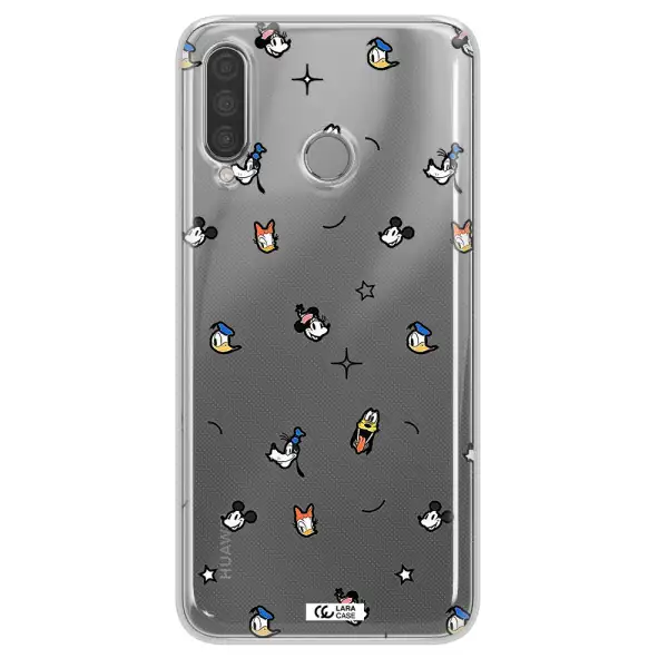 Disney Face Pattern Huawei P30 Lite Clear Tpu Case