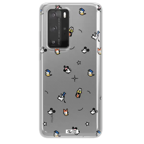 Disney Face Pattern Huawei P40 Pro Clear Tpu Case
