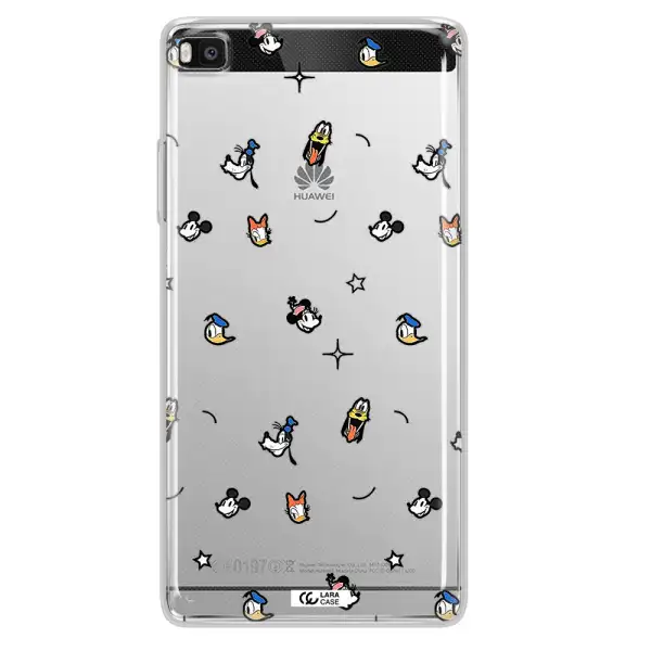 Disney Face Pattern Huawei P8 Clear Tpu Case