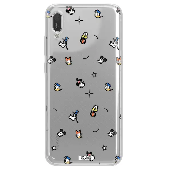 Disney Face Pattern Huawei Y6 Pro 2019 Clear Tpu Case