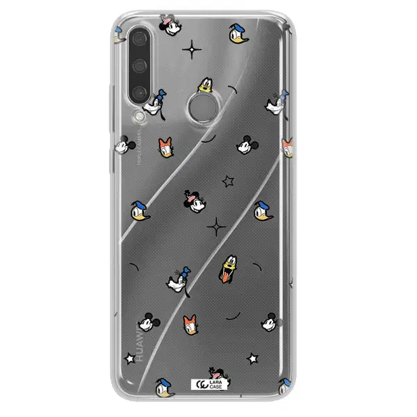 Disney Face Pattern Huawei Y6P Clear Tpu Case