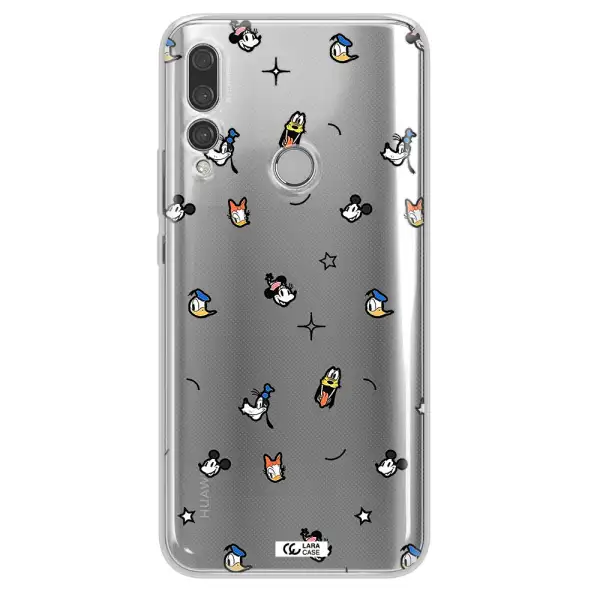 Disney Face Pattern Huawei Y9 Prime 2019 Clear Tpu Case