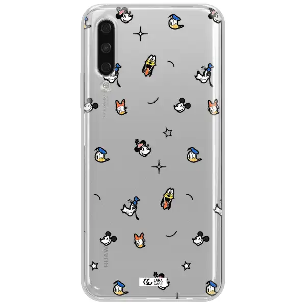 Disney Face Pattern Huawei Y9S Clear Tpu Case