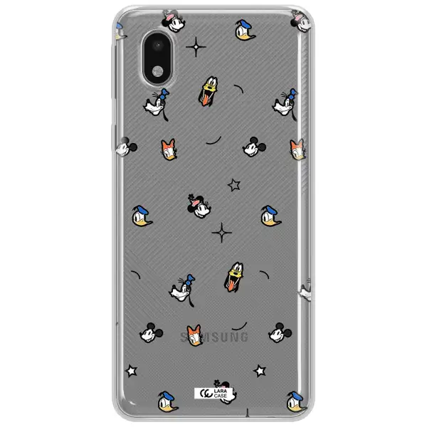 Disney Face Pattern Samsung A01 Core Clear Tpu Case
