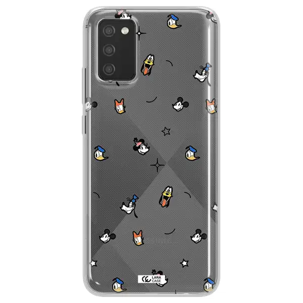 Disney Face Pattern Samsung A02S Clear Tpu Case