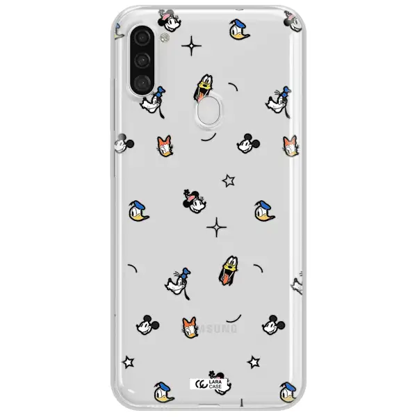 Disney Face Pattern Samsung A11 Clear Tpu Case