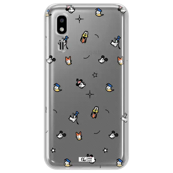 Disney Face Pattern Samsung A2 Core Clear Tpu Case