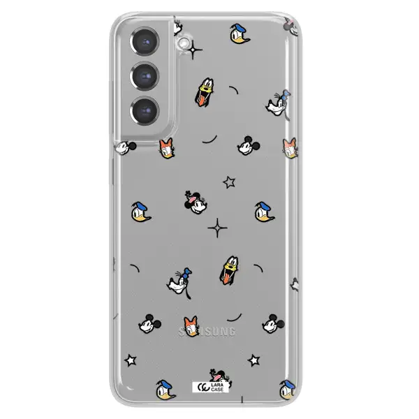 Disney Face Pattern Samsung A21 Fe Clear Tpu Case