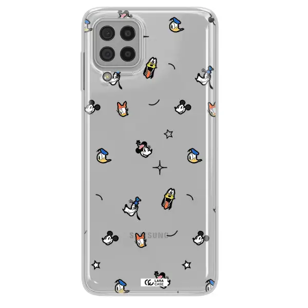 Disney Face Pattern Samsung A22 4G Clear Tpu Case