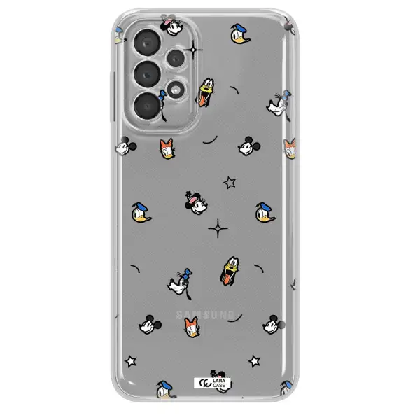 Disney Face Pattern Samsung A23 5G Clear Tpu Case