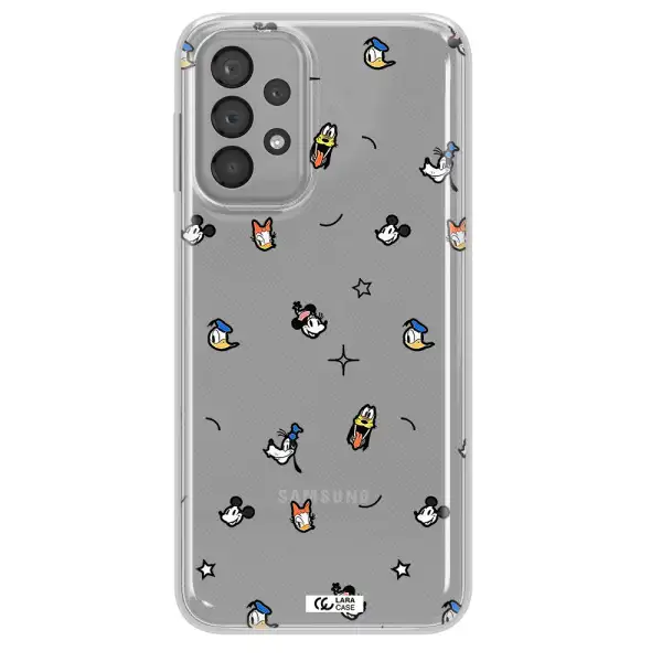 Disney Face Pattern Samsung A23 Clear Tpu Case