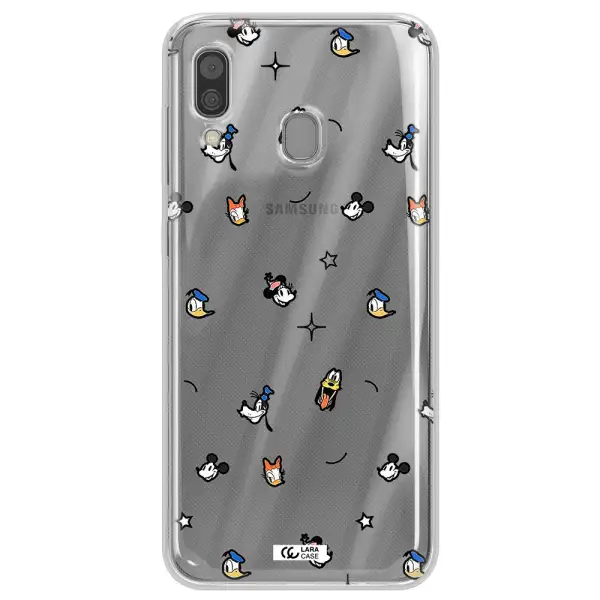 Disney Face Pattern Samsung A30 Clear Tpu Case