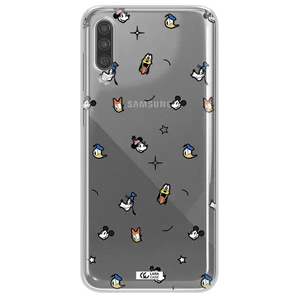 Disney Face Pattern Samsung A30S Clear Tpu Case