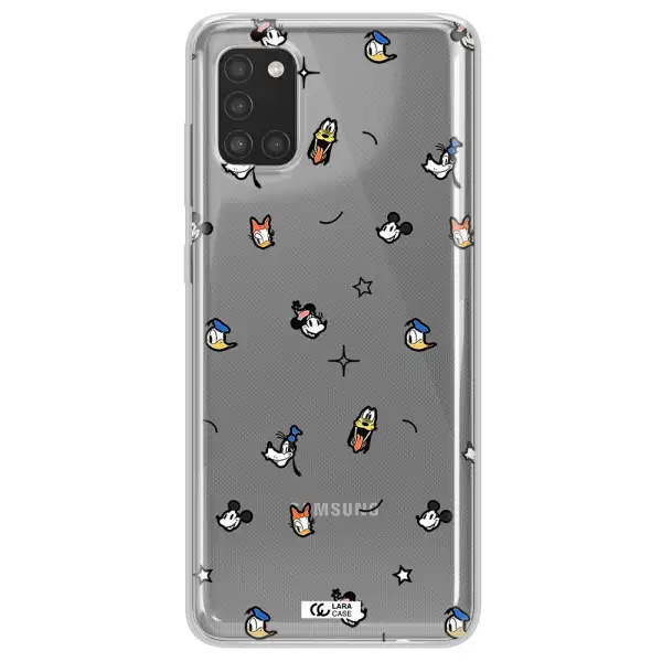 Disney Face Pattern Samsung A31 Clear Tpu Case