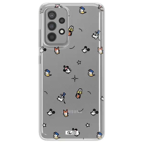 Disney Face Pattern Samsung A52 Clear Tpu Case