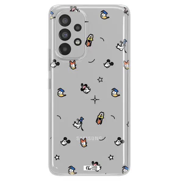 Disney Face Pattern Samsung A53 Clear Tpu Case