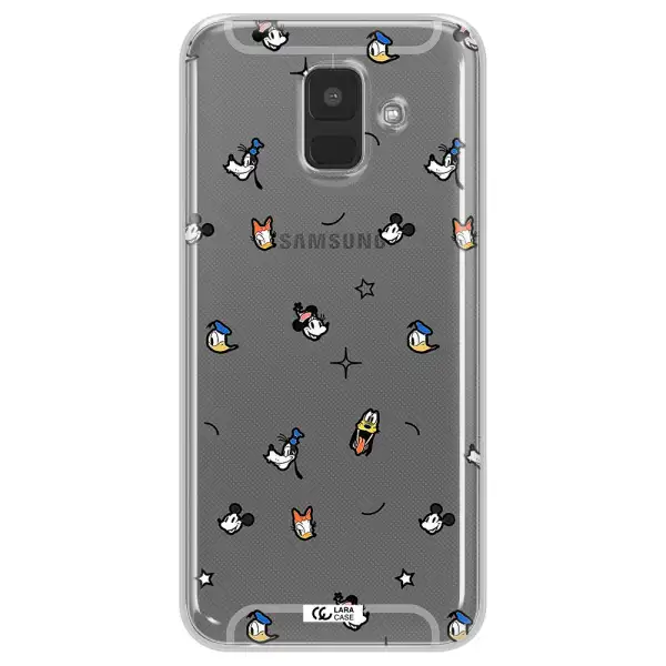 Disney Face Pattern Samsung A6 Clear Tpu Case