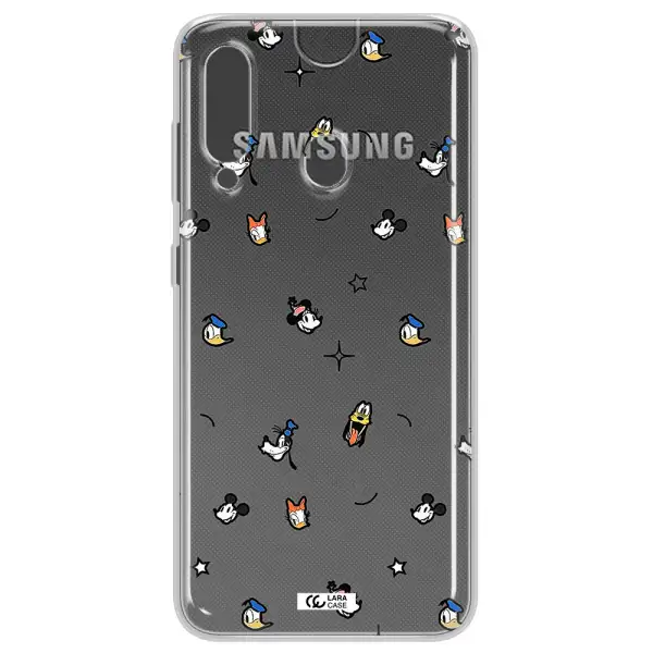 Disney Face Pattern Samsung A60 Clear Tpu Case