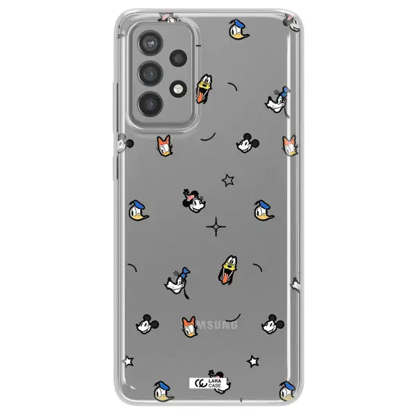 Disney Face Pattern Samsung A72 Clear Tpu Case