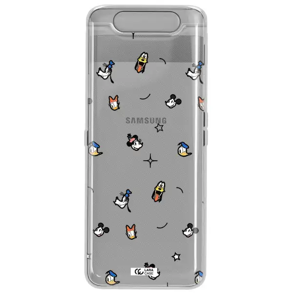 Disney Face Pattern Samsung A80 Clear Tpu Case