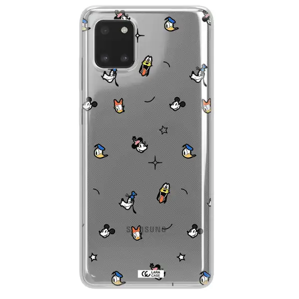 Disney Face Pattern Samsung A81 Clear Tpu Case