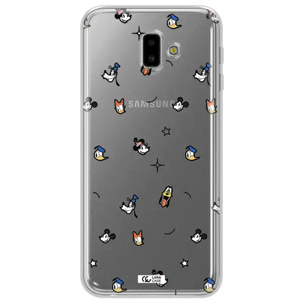 Disney Face Pattern Samsung J6 Plus Clear Tpu Case