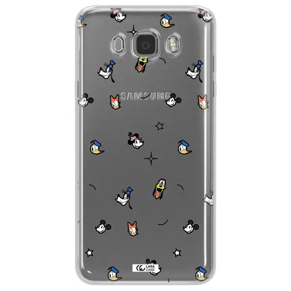 Disney Face Pattern Samsung J7 2016 Clear Tpu Case