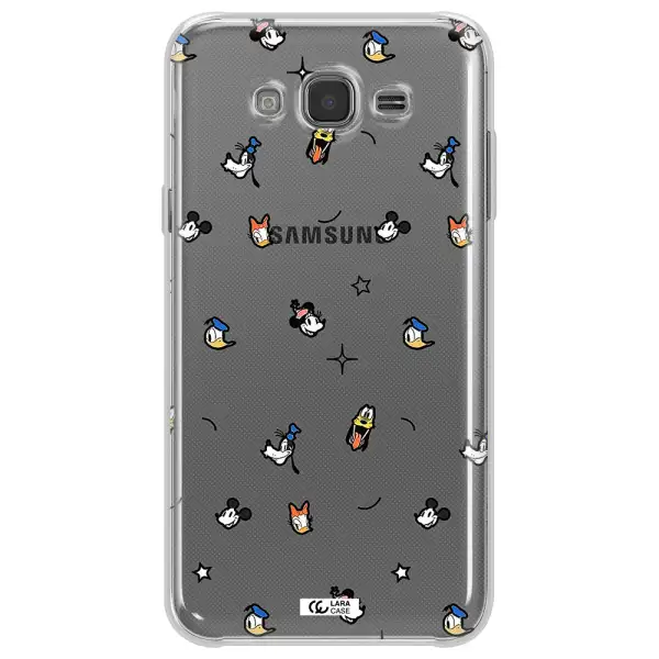 Disney Face Pattern Samsung J7 Clear Tpu Case
