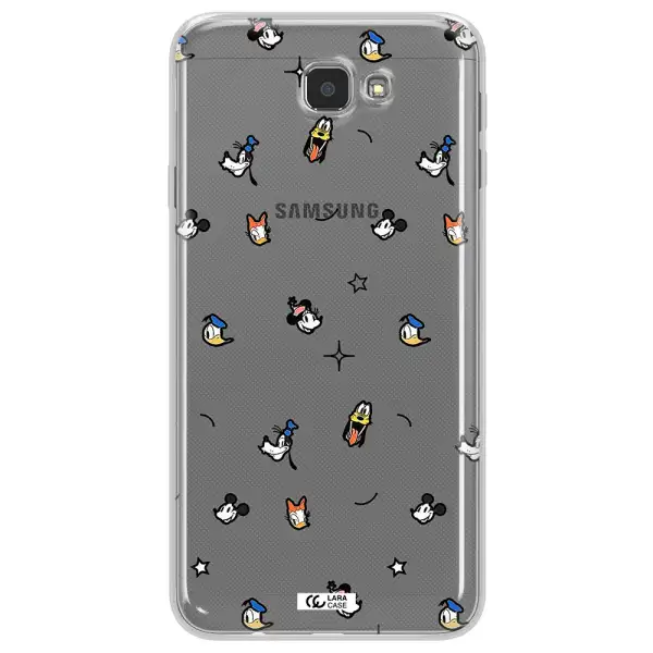 Disney Face Pattern Samsung J7 Prim Clear Tpu Case