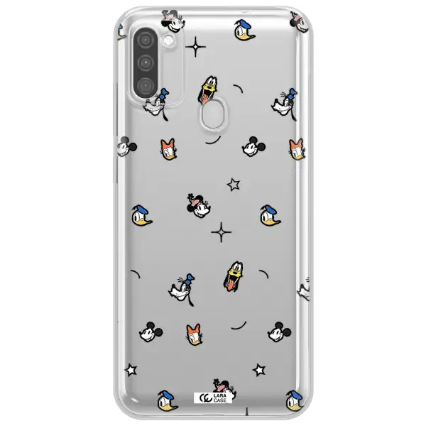 Disney Face Pattern Samsung M11 Clear Tpu Case