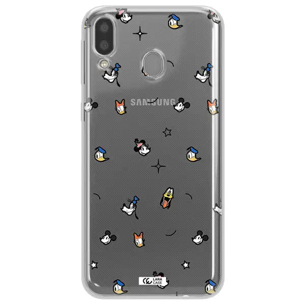 Disney Face Pattern Samsung M20 Clear Tpu Case
