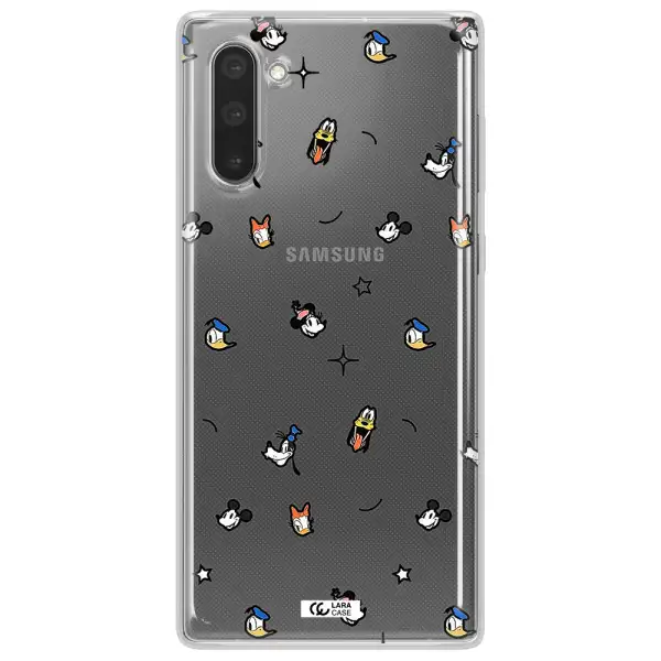 Disney Face Pattern Samsung Note 10 Clear Tpu Case