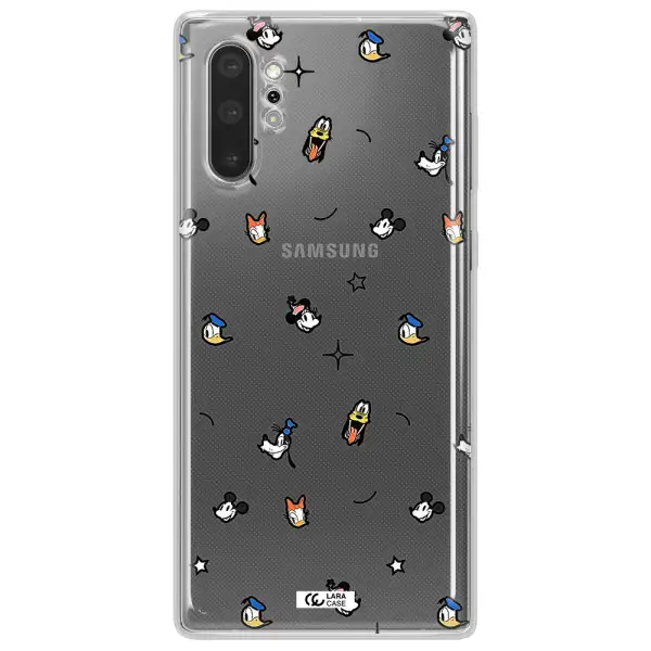 Disney Face Pattern Samsung Note 10 Plus Clear Tpu Case