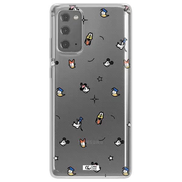 Disney Face Pattern Samsung Note 20 Clear Tpu Case