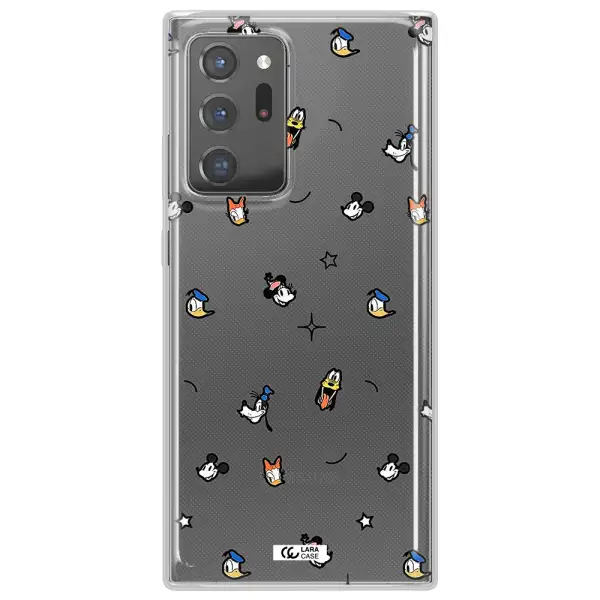 Disney Face Pattern Samsung Note 20 Ultra Clear Tpu Case