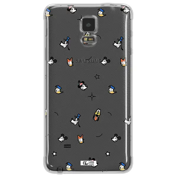 Disney Face Pattern Samsung Note 4 Clear Tpu Case