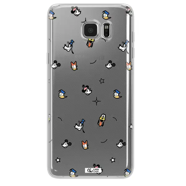 Disney Face Pattern Samsung Note 5 Clear Tpu Case