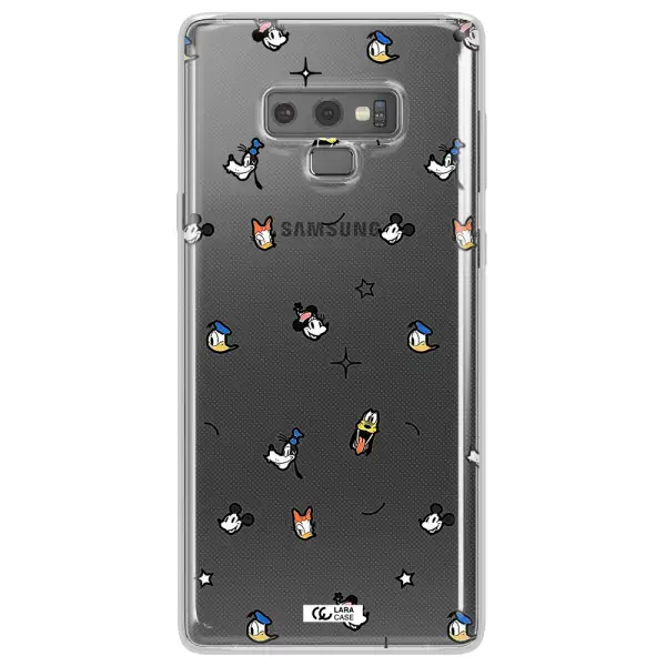 Disney Face Pattern Samsung Note 9 Clear Tpu Case
