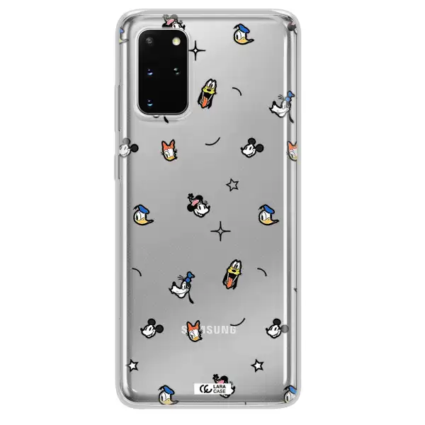 Disney Face Pattern Samsung S 20 Plus Clear Tpu Case