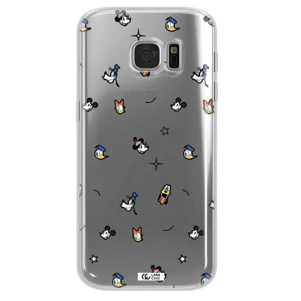 Disney Face Pattern Samsung S 7 Clear Tpu Case