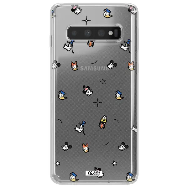 Disney Face Pattern Samsung S10 Plus Clear Tpu Case