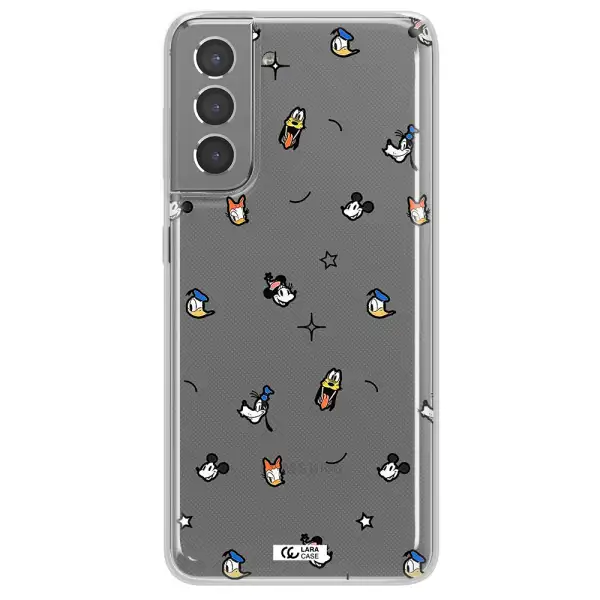 Disney Face Pattern Samsung S21 Clear Tpu Case