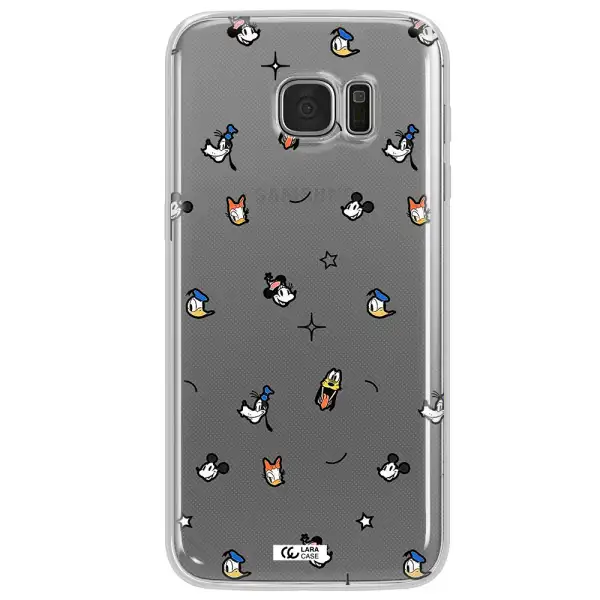 Disney Face Pattern Samsung S7 Edge Clear Tpu Case